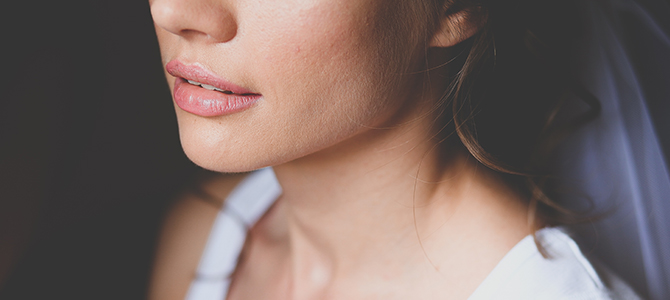 Woman’s face with smooth healthy skin